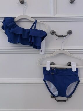 NWT Janie and Jack 2 Piece Royal Blue Swimsuit - Size 12-18 Months